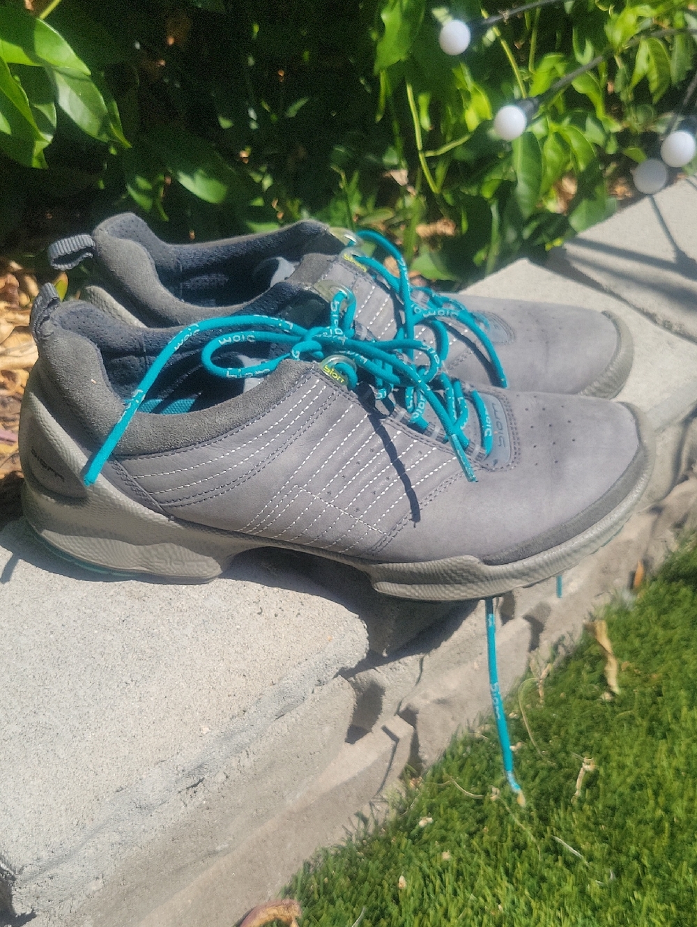 ECCO Biom Sneakers in Gray with Blue Laces Golf Shoes 8.5 - Picture 13 of 15